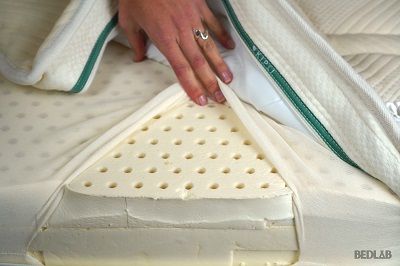 Perforaciones colchon latex natural