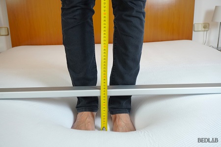 Test affaissement maximal matelas Tediber Hybride Premium